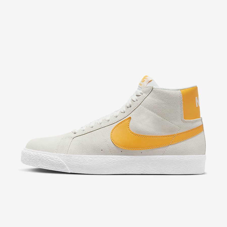 Giày Nike SB Zoom Blazer Mid Nữ Trắng Vàng 